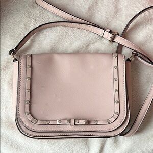 Pink Studded Crossbody Bag